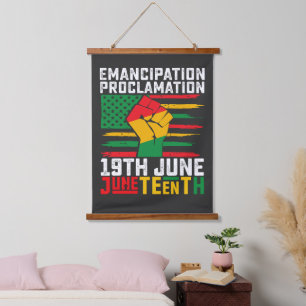 Juntetiende Emancipatie Proclamation Black Freedom Hangend Wandkleed