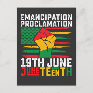Juntetiende Emancipatie Proclamation Black Freedom Uitnodiging Briefkaart