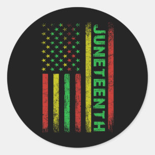 Juntetiende in een vlaggenzwarte geschiedenis June Ronde Sticker