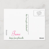 juny briefkaart (Achterkant)