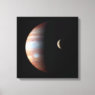 Jupiter 5e planeet met Cassini zonnestelsel Canvas Afdruk