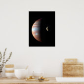 Jupiter 5e planeet met Cassini zonnestelsel Poster (Keuken)
