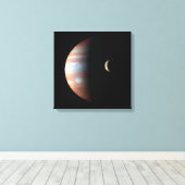 Jupiter 5th Planet met Cassini Solar System Canvas Afdruk (Insitu (Houten vloer))