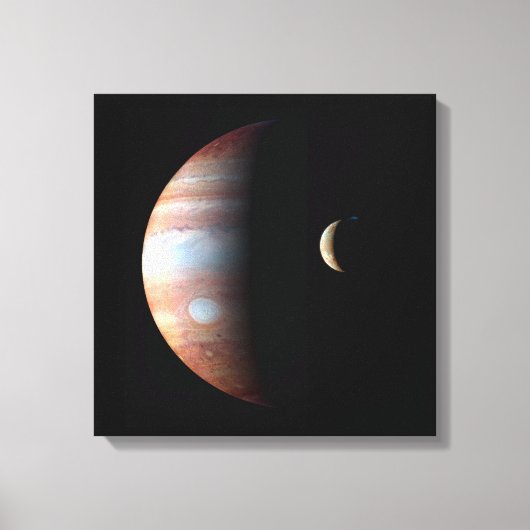 Jupiter 5th Planet met Cassini Solar System Canvas Afdruk (Voorkant)