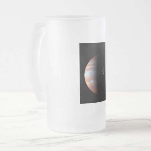 Jupiter 5th Planet met Cassini Solar System Matglas Bierpul (Voorkant links)