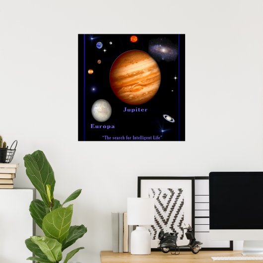Jupiter art Poster (Bureau à domicile)