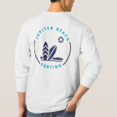 Jupiter Beach Florida Surfen T-shirt (Achterkant)