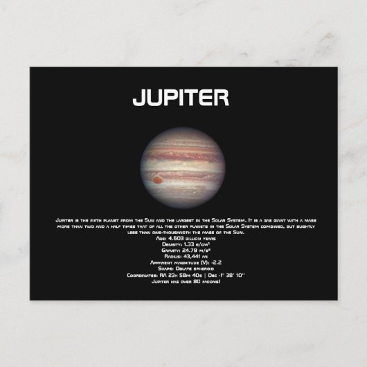 Jupiter Briefkaart (Voorkant)