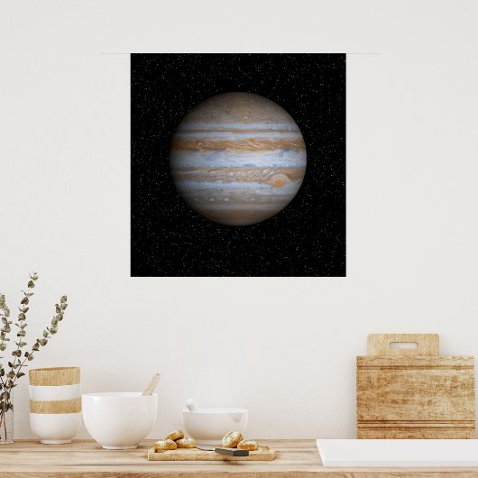 Jupiter dans un champ d'étoiles - Poster redimensi (Cuisine)