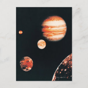 Jupiter en de Galileo-satellieten Briefkaart