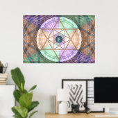 Jupiter en Earth per Martineau Poster (Thuiskantoor)