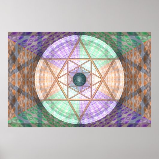 Jupiter en Earth per Martineau Poster (Voorkant)