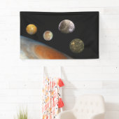Jupiter en vier manen Galilische satellieten Spandoek (Insitu)