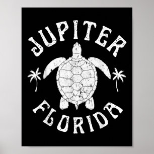 Jupiter Florida Beach Zee Turtle Zomervakantie Poster