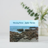 Jupiter Florida Bgloing Rocks Fotografisch Briefkaart (Staand voorkant)