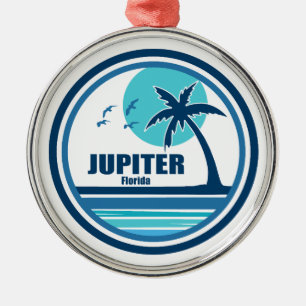 Jupiter Florida Palmboom Vogels Metalen Ornament