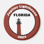 Jupiter Florida vuurtoren fotografisch rood Magneet (Voorkant)
