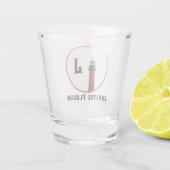 Jupiter Florida Vuurtoren monogram Shot Glas (Achterkant)