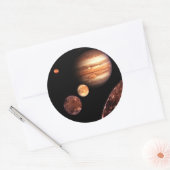 Jupiter Galilean Moons Space & Astronomy Gifts Ronde Sticker (Envelop)