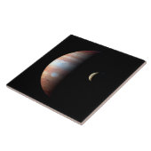 Jupiter Gasreus Planeet & Io Galileïsche Maan Tegeltje (Zijkant)