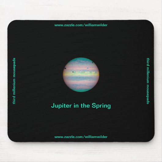 Jupiter in de lente van Mousepad Muismat (Voorkant)