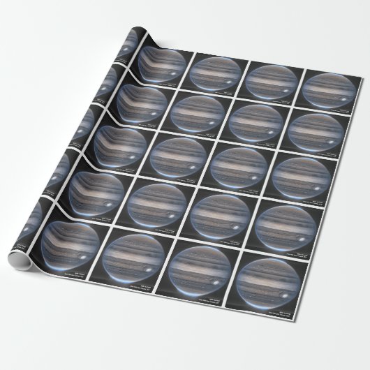 Jupiter in Infrarood, James Webb Space Telescope Cadeaupapier (Uitgerold)