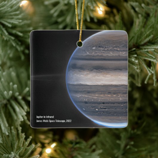 Jupiter in Infrarood Webbruimtetelescoop kerstmis Keramisch Ornament (Boom)