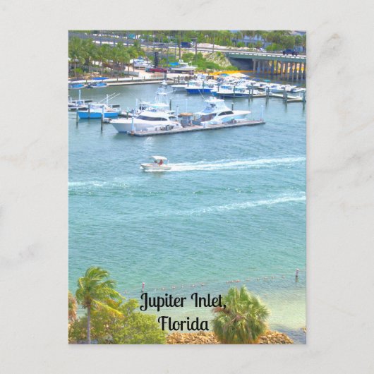 Jupiter Inlet, Floride sur une carte postale (Devant)