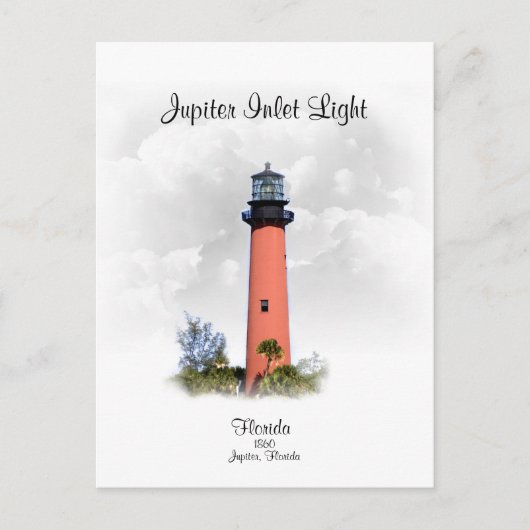 JUPITER INLET LIGHT - Florida Briefkaart (Voorkant)