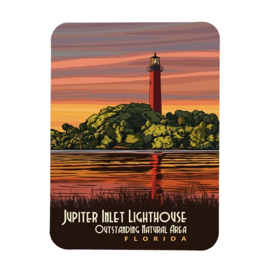 Jupiter Inlet Lighthouse Magneet (Verticaal)