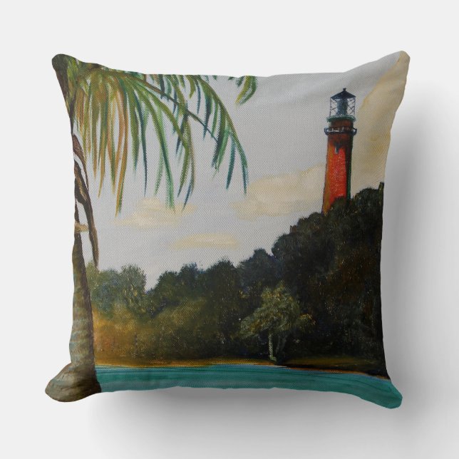 Jupiter Inlet Lighthouse Sierkussen (Voorkant)