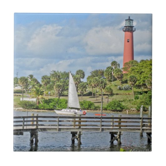 Jupiter Inlet Lighthouse Tegeltje (Voorkant)