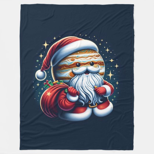 Jupiter Jolly Oude St. Nick Sinterklaas Astrologie Fleece Deken (Voorkant)