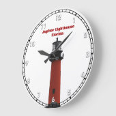 Jupiter Lighthouse Florida Red Black en White Grote Klok (Hoek)