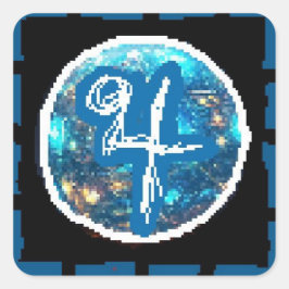 Jupiter Nacht Vierkante Sticker