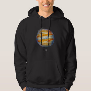 Jupiter Planet Artwork – Kosmische ruimte Illustra Hoodie
