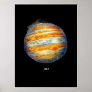 Jupiter Planet Artwork – Kosmische ruimte Illustra Poster