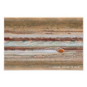Jupiter Red Spot Close-up foto Afdruk