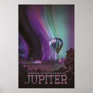 Jupiter Reizen door Hete Luchtballon Bighty Aurora Poster