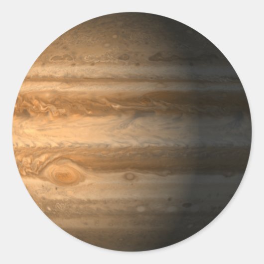Jupiter Ronde Sticker (Voorkant)