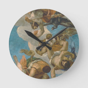 Jupiter Striking Down the Vices (olie op canvas) Ronde Klok