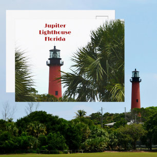 Jupiter Vuurtoren Florida Fotografisch Briefkaart