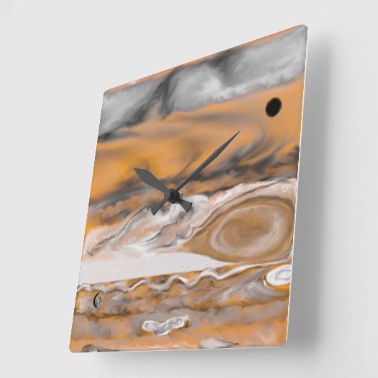 Jupiter Wall Clock Vierkante Klok (Hoek)