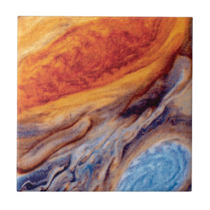 Jupiter's Great Red Spot - NASA Voyager Foto Tegeltje