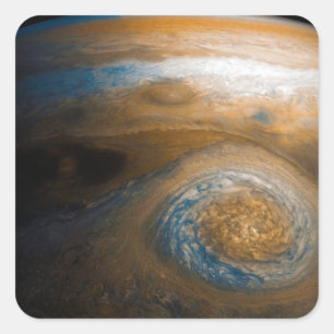 Jupiter's Great Red Spot van Junocam (2017) Vierkante Sticker