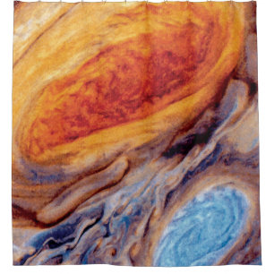 Jupiter's Grote Rode Vlek - NASA Voyager-foto Douchegordijn