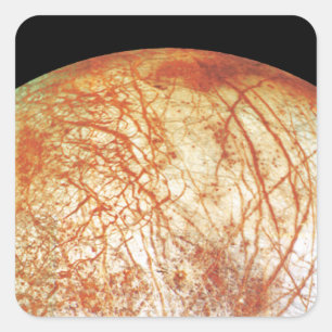 Jupiter's Moon Europa Vierkante Sticker