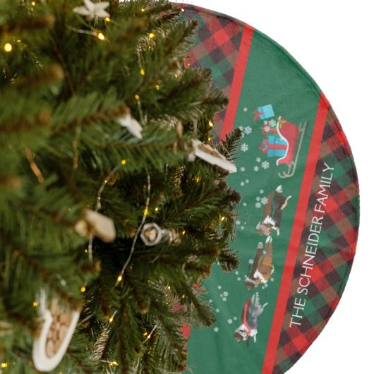 Jupon De Sapin En Molleton Abris de chien tirant Noël Sleigh Plaid