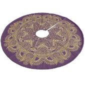 Jupon De Sapin En Molleton Améthyste foncé violet Mandala Star Motif (Angle)