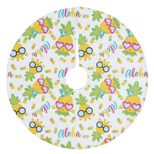 Jupon De Sapin En Molleton Ananas tropical (Devant)